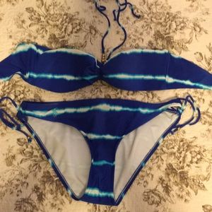 Ralph Lauren blue tie-dye bikini size large